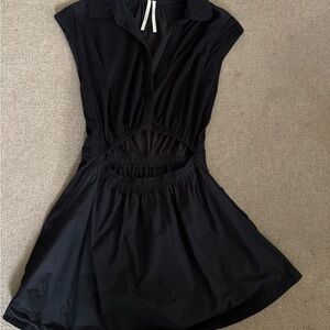 NWOT Anthro Black Women's cutout mini dress